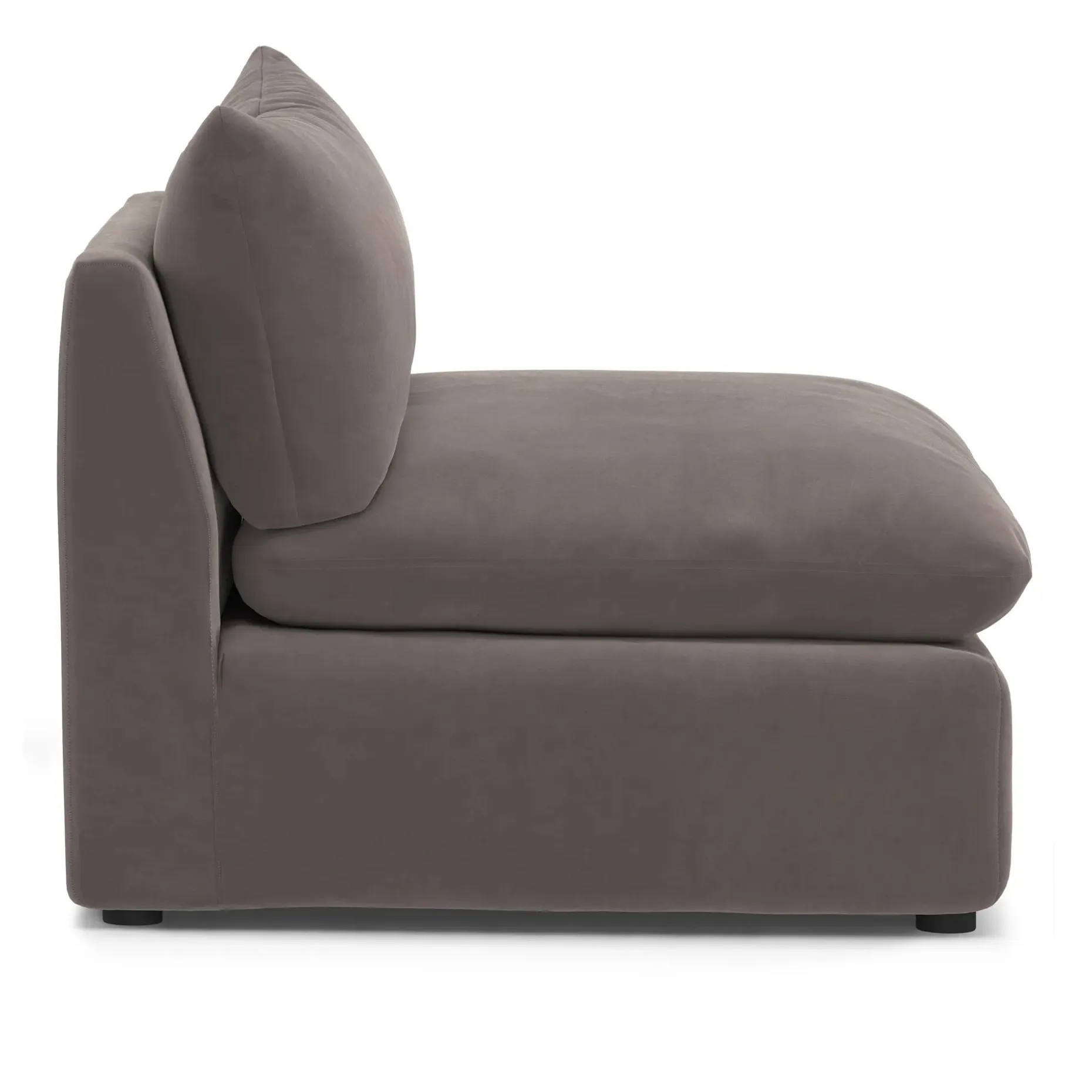 Leigh 39.5" Velvet Armless Chair Module - Hale Warm Gray