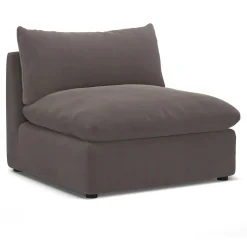 Leigh 39.5" Velvet Armless Chair Module - Hale Warm Gray