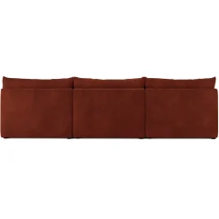 Leigh 118" Velvet Armless Modular Sofa - Hale Rust