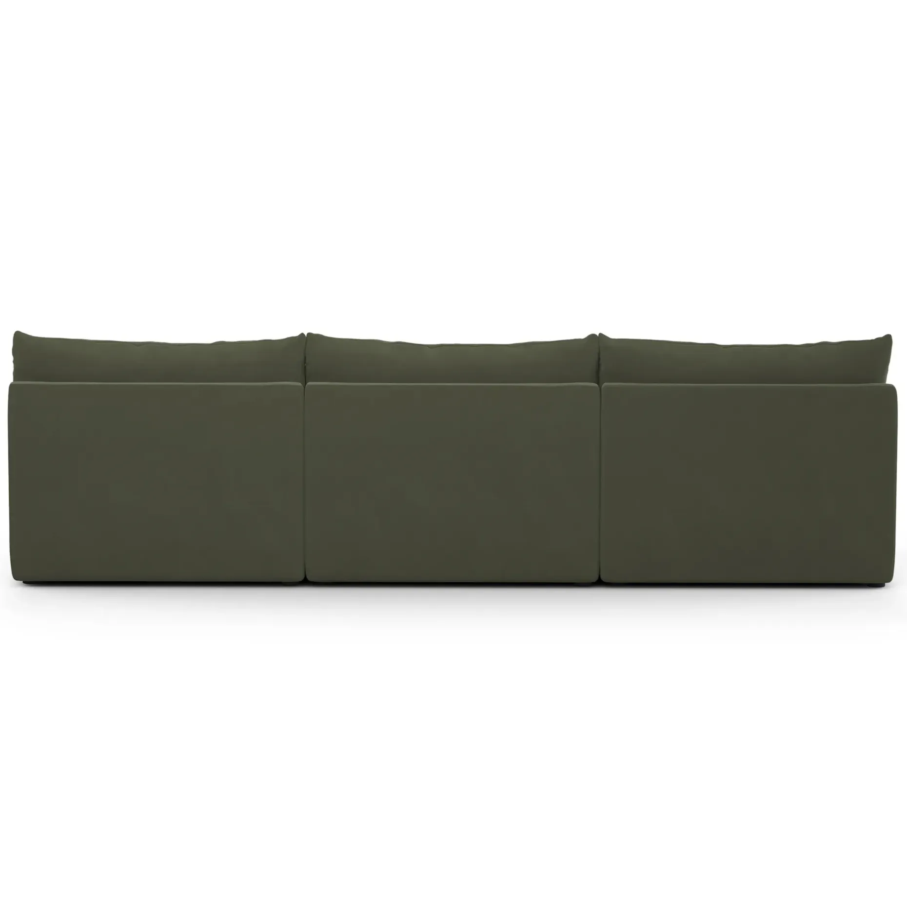 Leigh 118" Velvet Armless Modular Sofa - Hale Fir Green