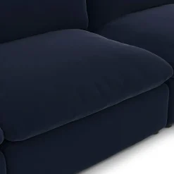 Leigh 118" Velvet Armless Modular Sofa - Hale Ink