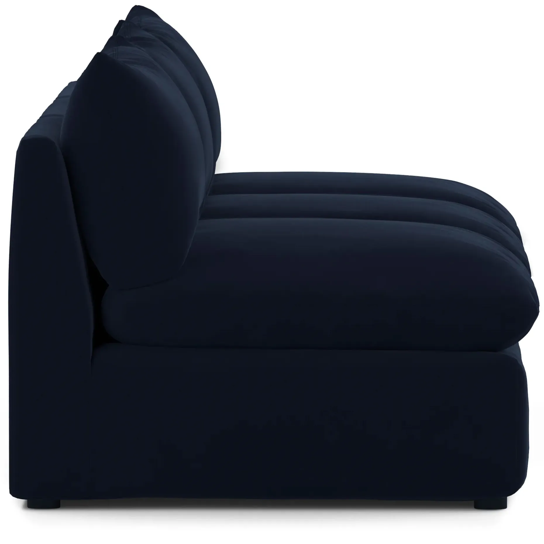 Leigh 118" Velvet Armless Modular Sofa - Hale Ink