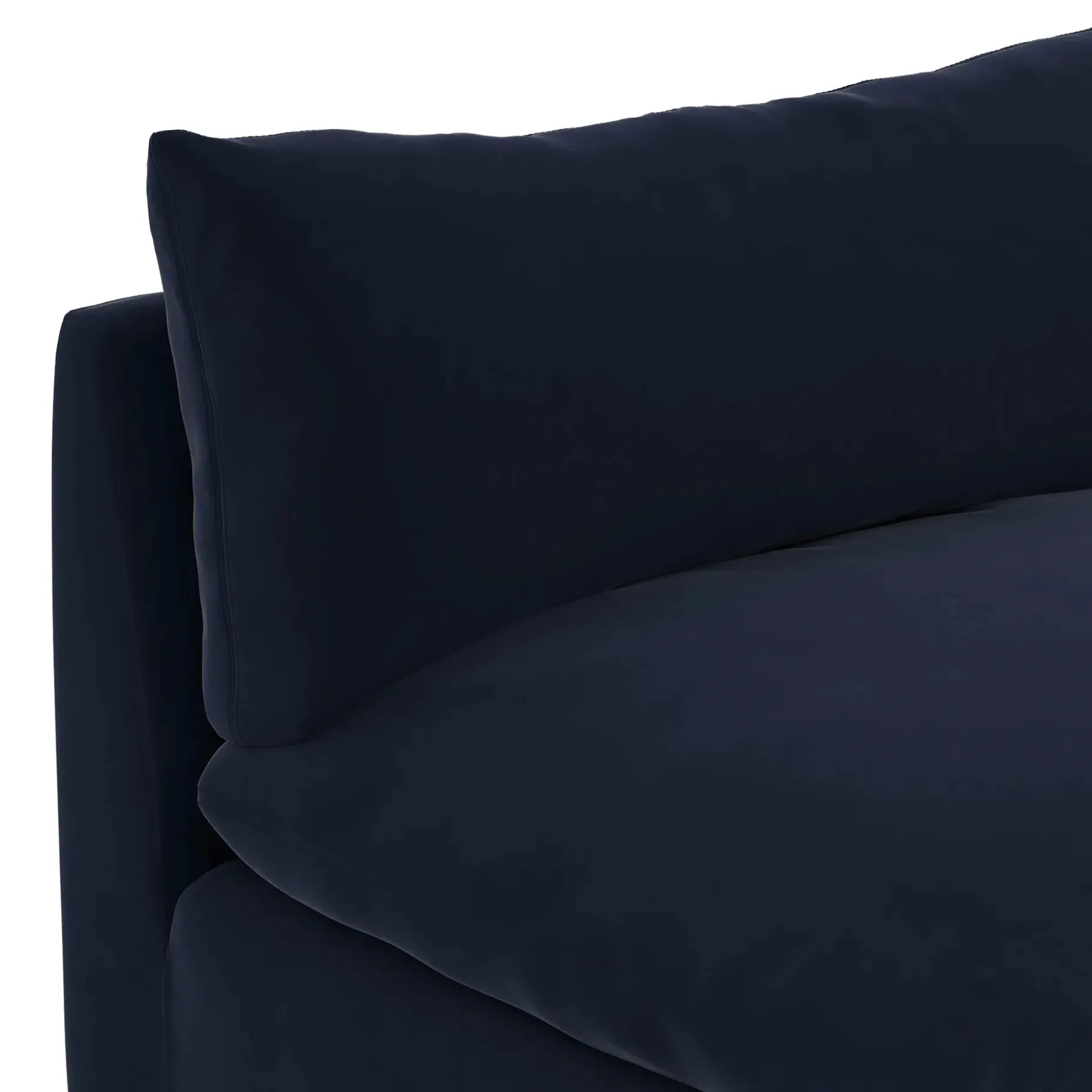 Leigh 118" Velvet Armless Modular Sofa - Hale Ink