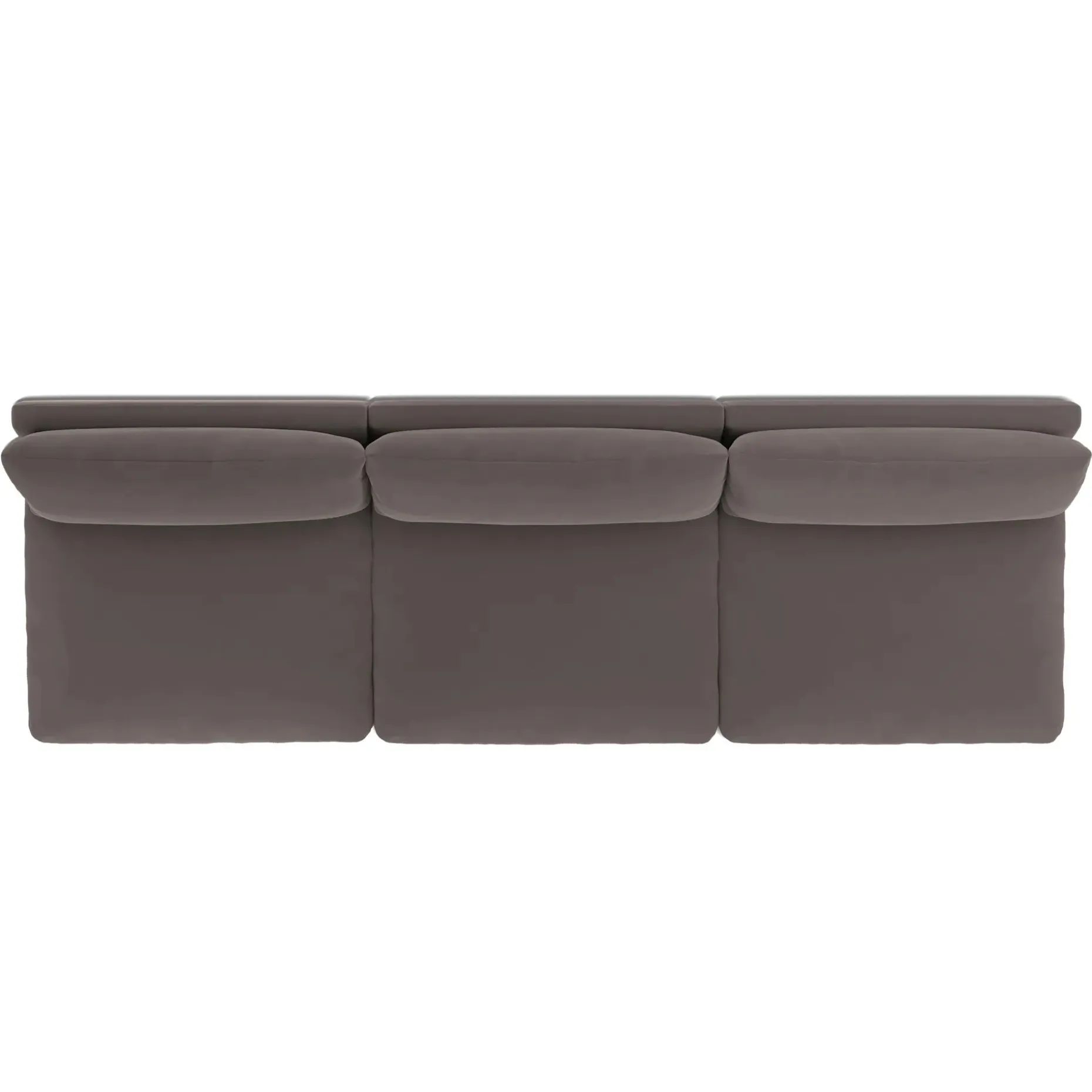 Leigh 118" Velvet Armless Modular Sofa - Hale Warm Gray