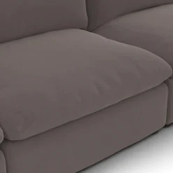 Leigh 118" Velvet Armless Modular Sofa - Hale Warm Gray