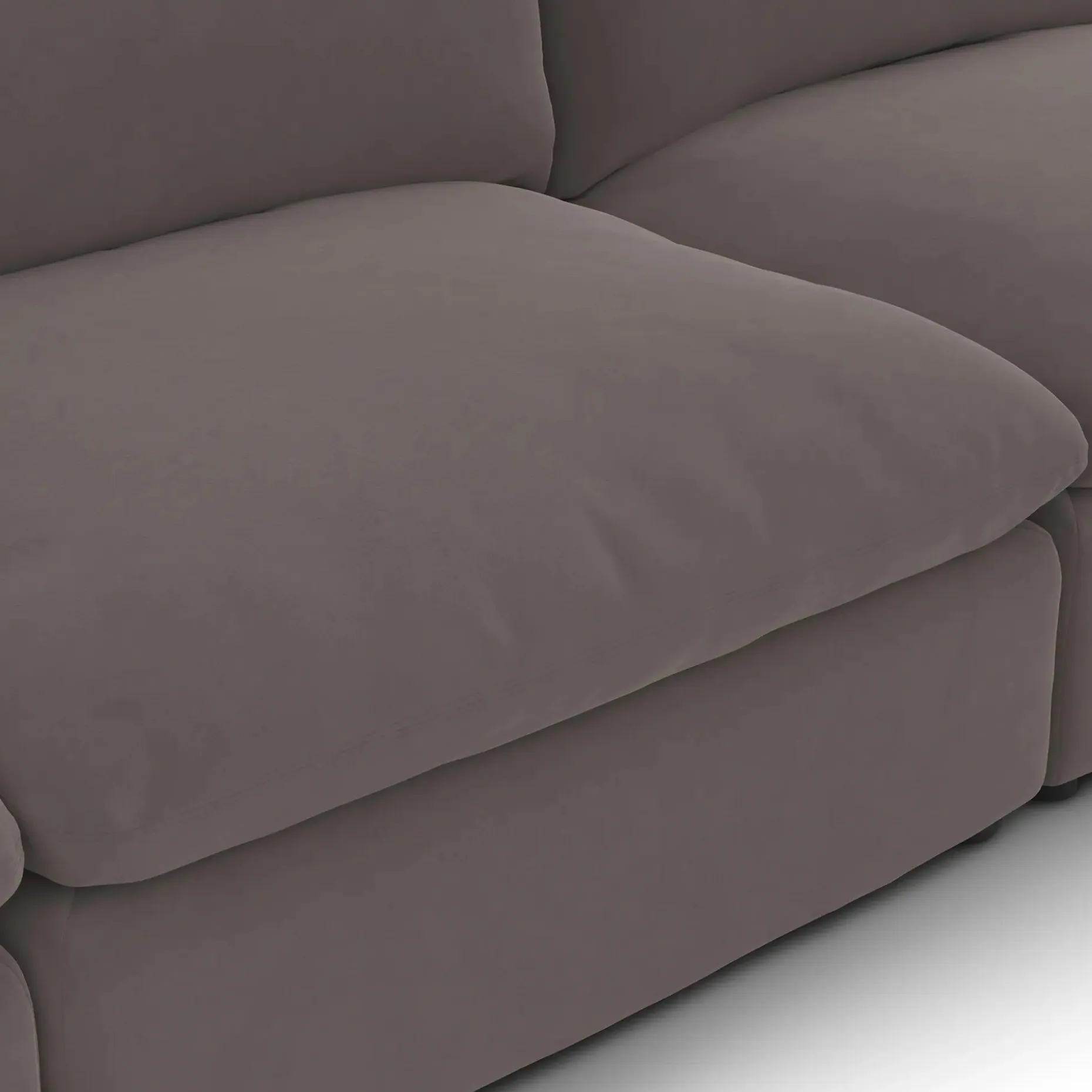 Leigh 118" Velvet Armless Modular Sofa - Hale Warm Gray