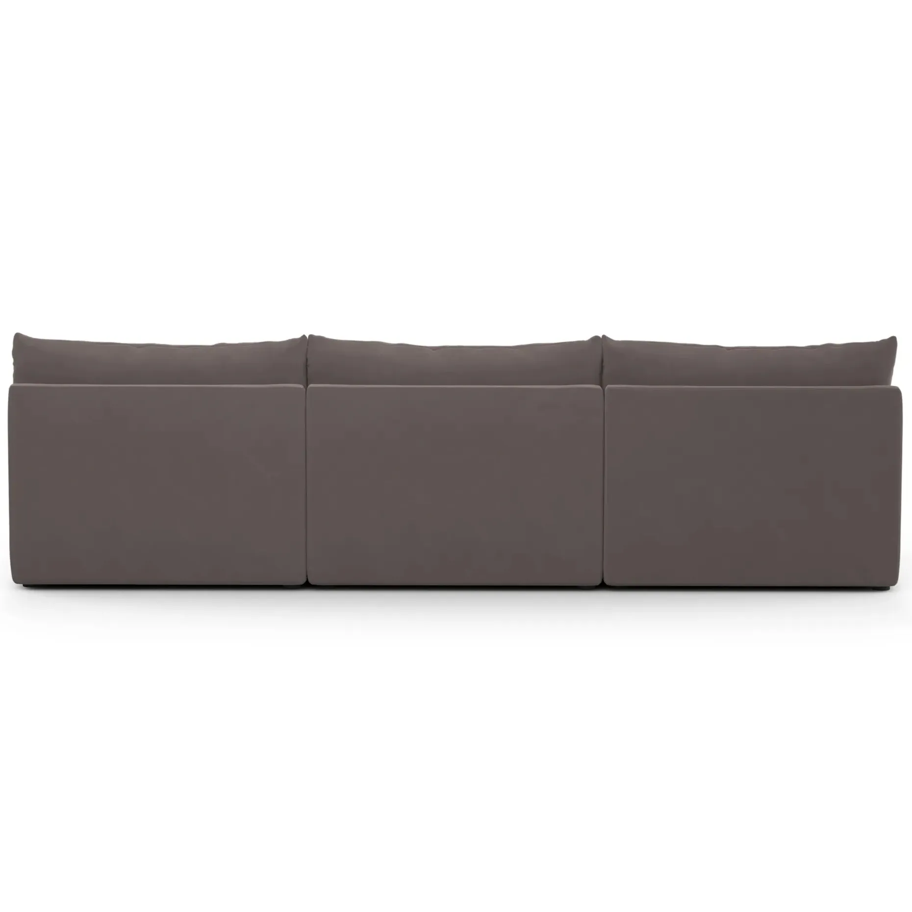 Leigh 118" Velvet Armless Modular Sofa - Hale Warm Gray
