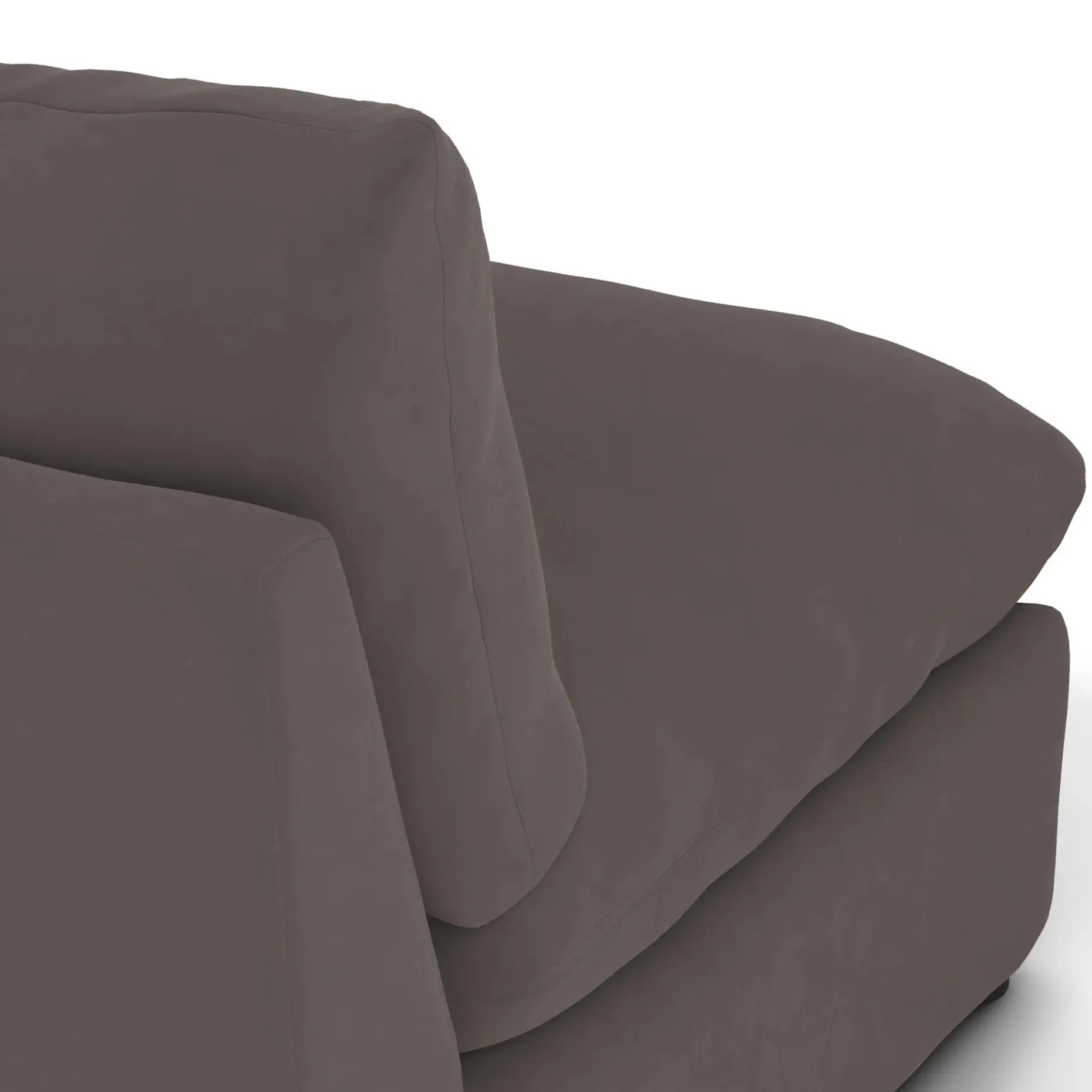 Leigh 118" Velvet Armless Modular Sofa - Hale Warm Gray
