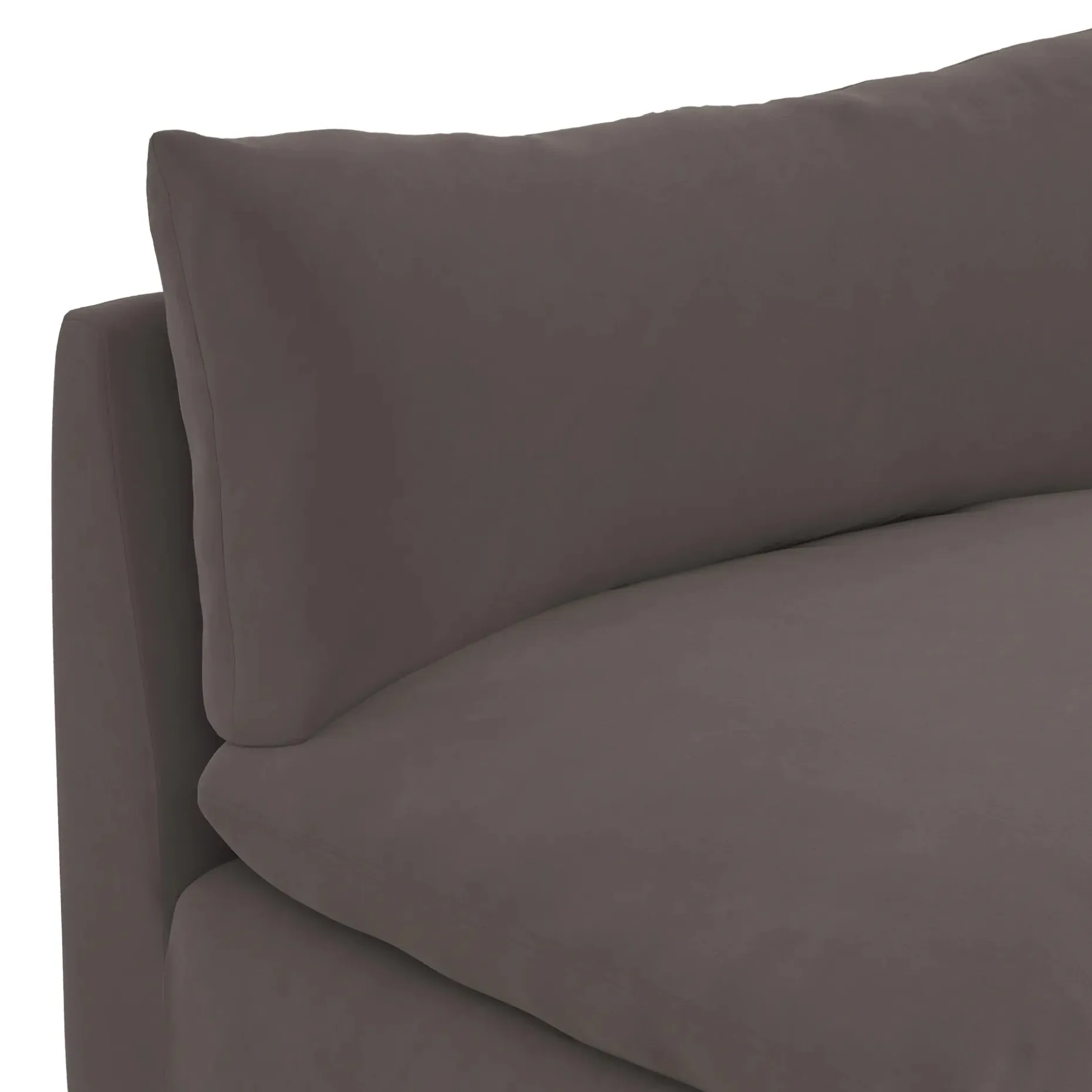 Leigh 118" Velvet Armless Modular Sofa - Hale Warm Gray