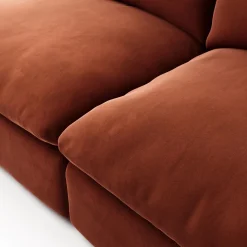 Leigh 79" Velvet Armless Modular Sofa - Hale Rust