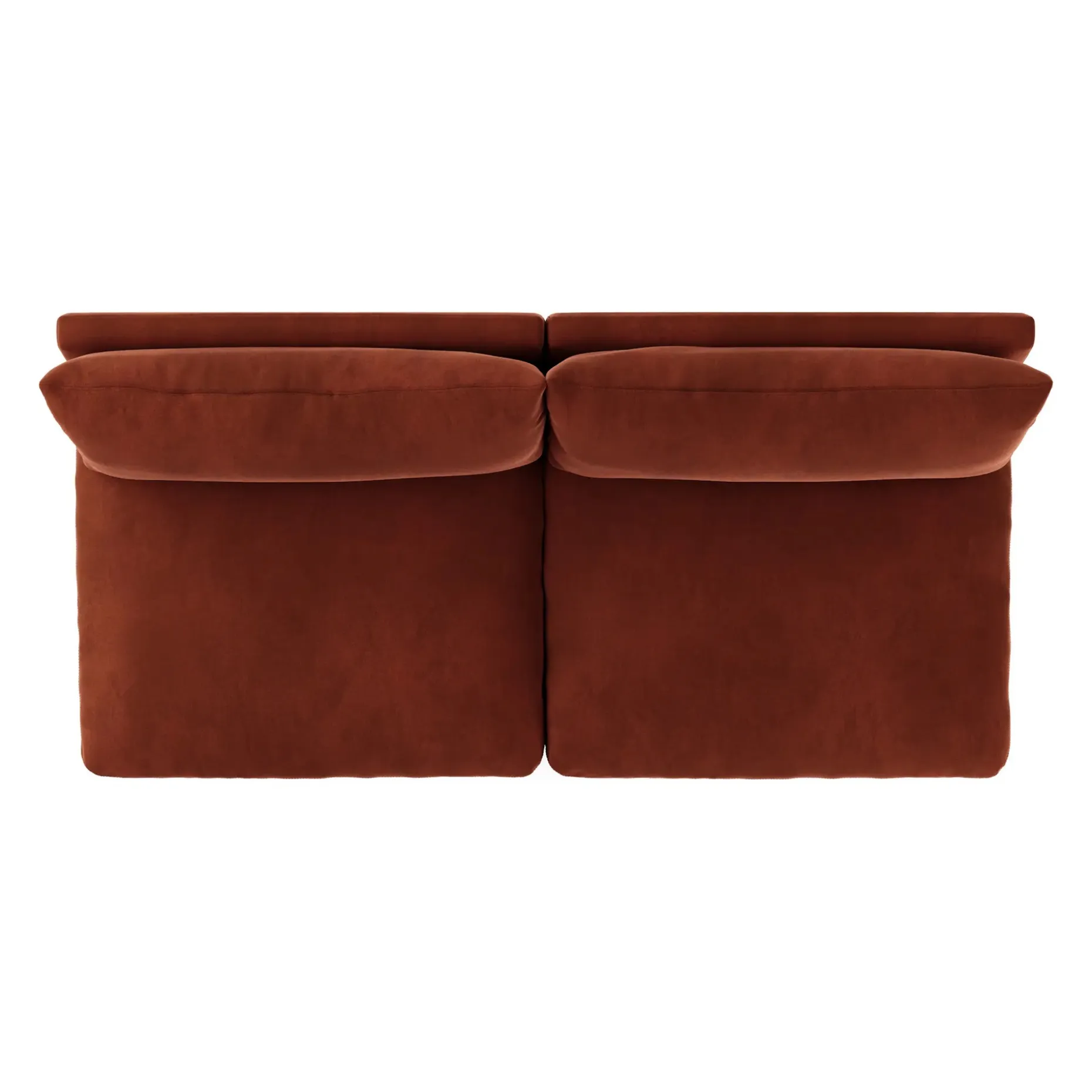 Leigh 79" Velvet Armless Modular Sofa - Hale Rust