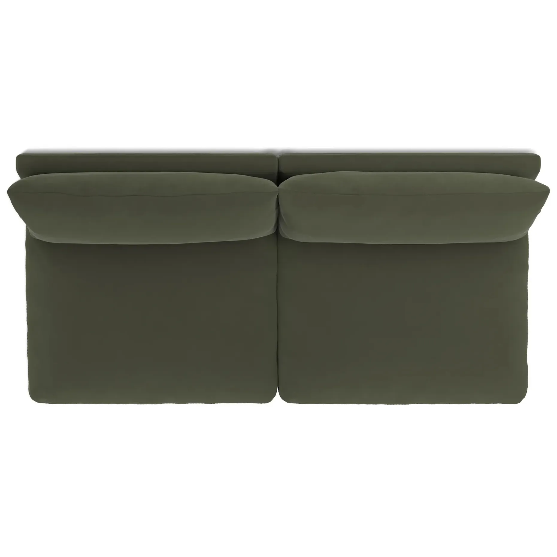 Leigh 79" Velvet Armless Modular Sofa - Hale Fir Green