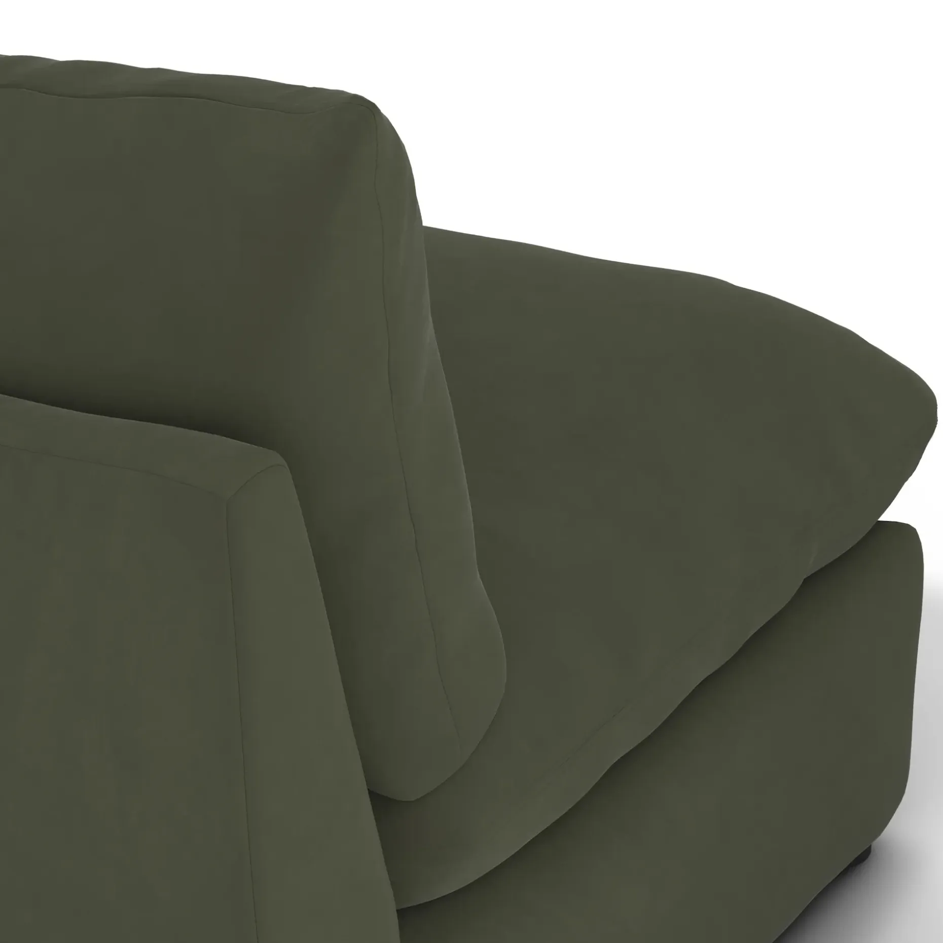 Leigh 79" Velvet Armless Modular Sofa - Hale Fir Green