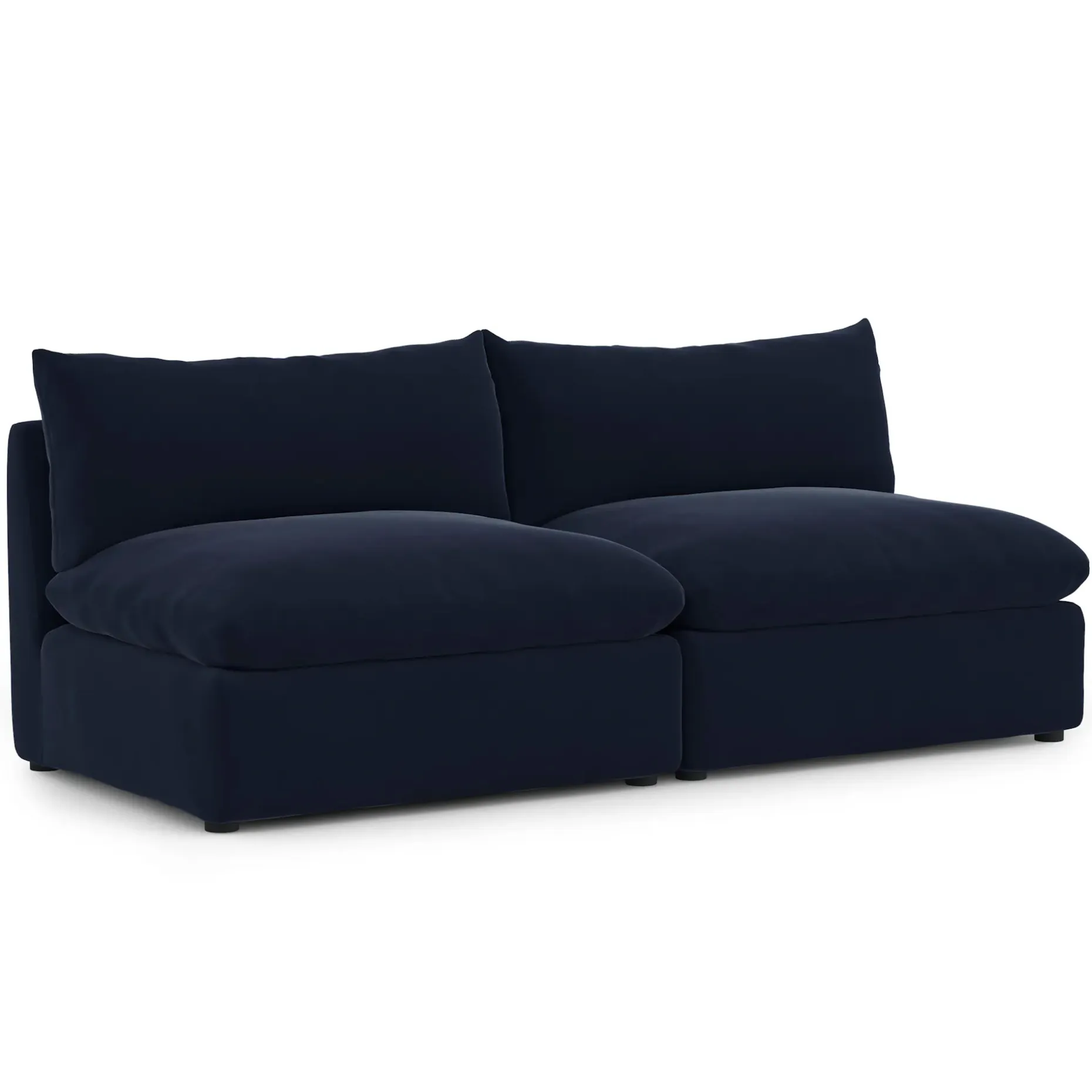 Leigh 79" Velvet Armless Modular Sofa - Hale Ink