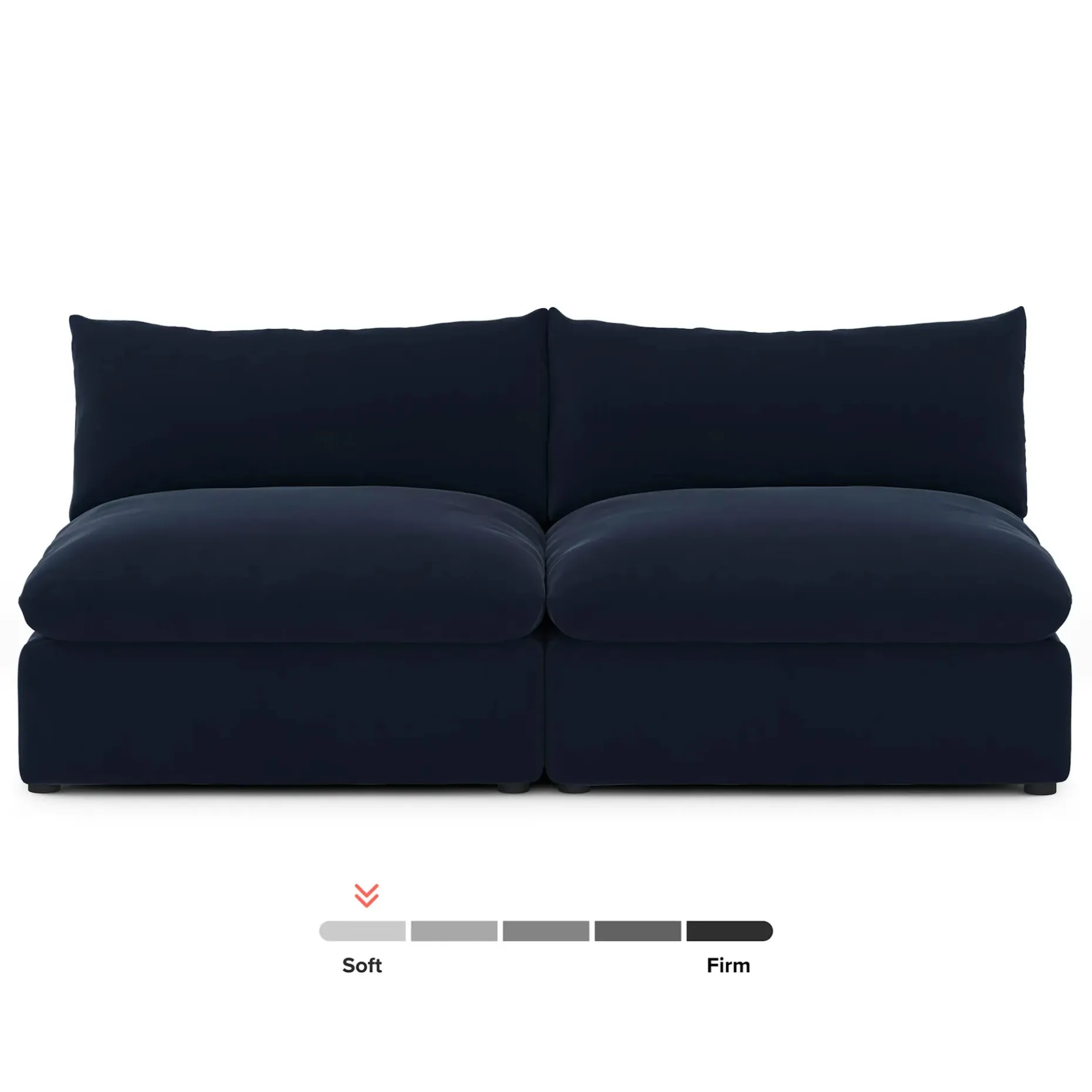 Leigh 79" Velvet Armless Modular Sofa - Hale Ink