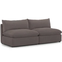 Leigh 79" Velvet Armless Modular Sofa - Hale Warm Gray