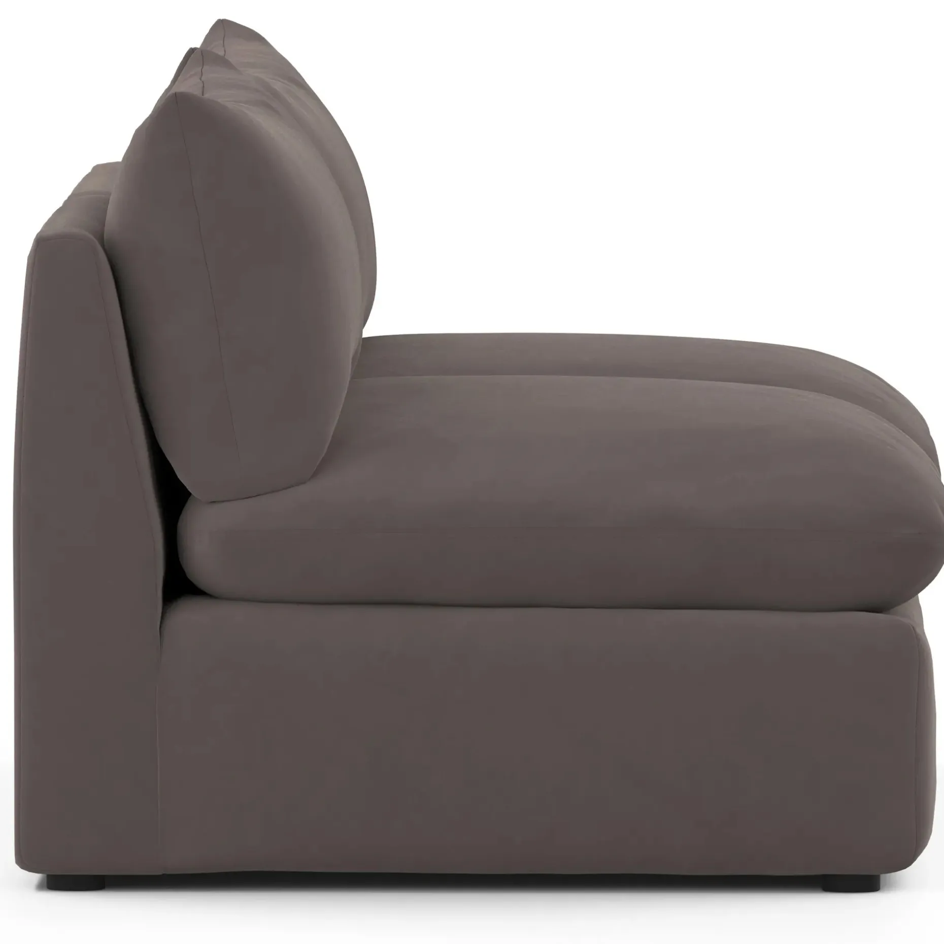 Leigh 79" Velvet Armless Modular Sofa - Hale Warm Gray