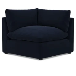 Leigh 41" Velvet Corner Chair Module - Hale Ink