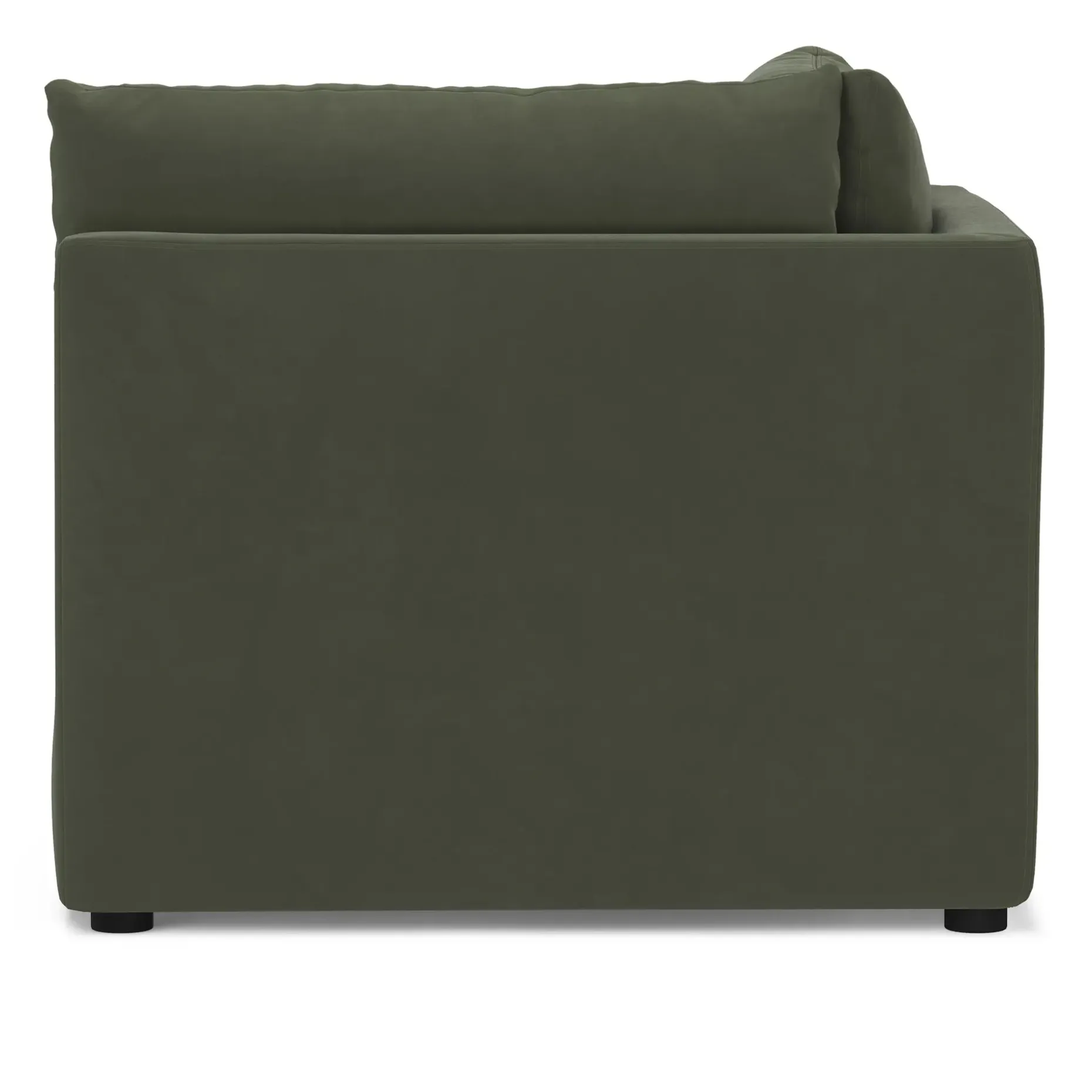 Leigh 41" Velvet Corner Chair Module - Hale Fir Green