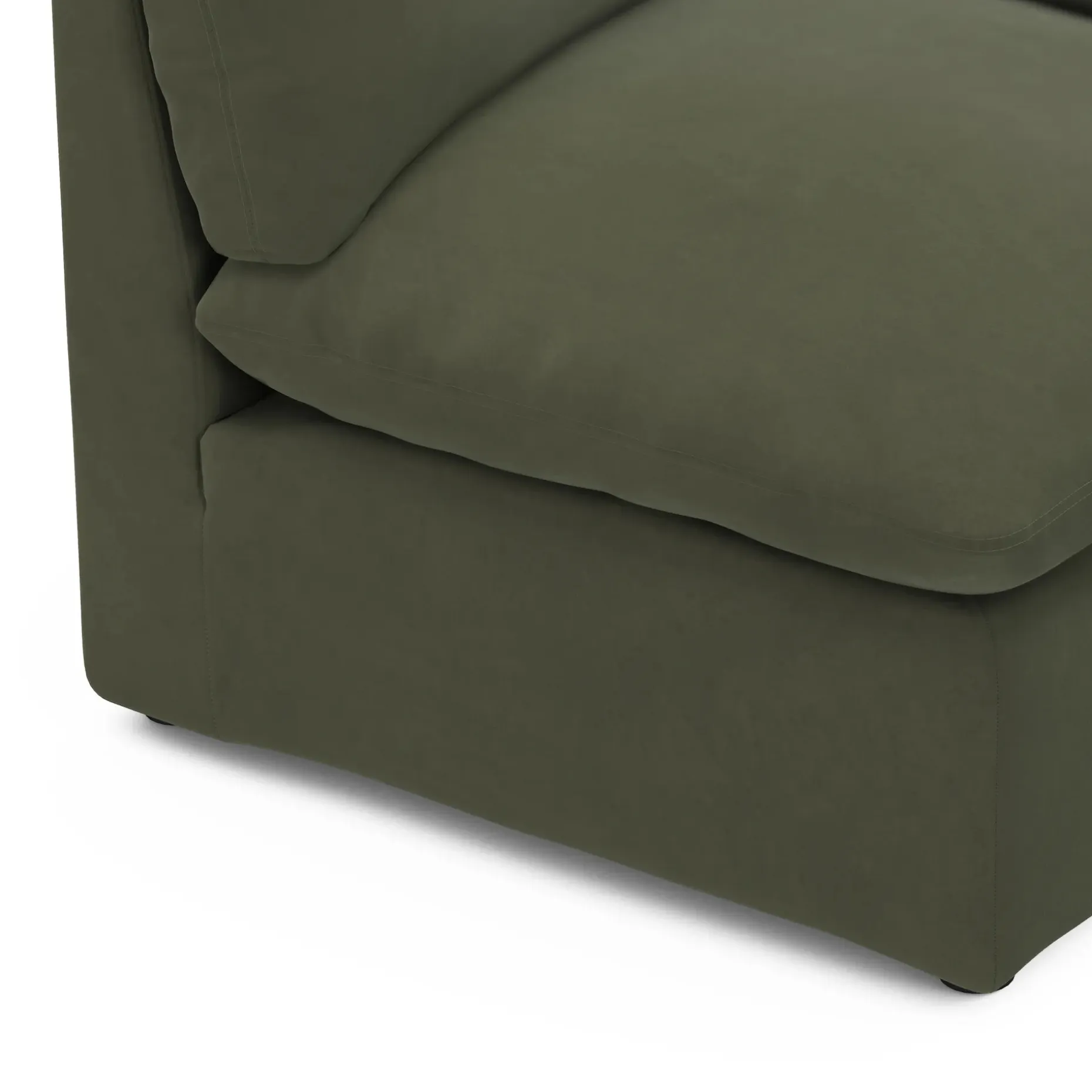 Leigh 41" Velvet Corner Chair Module - Hale Fir Green