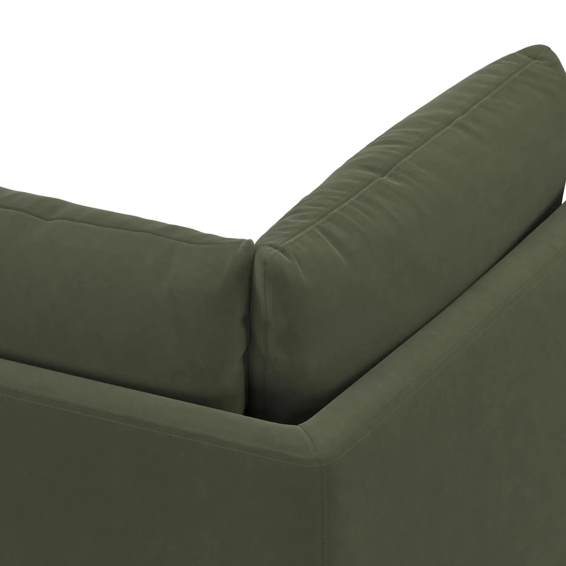 Leigh 41" Velvet Corner Chair Module - Hale Fir Green