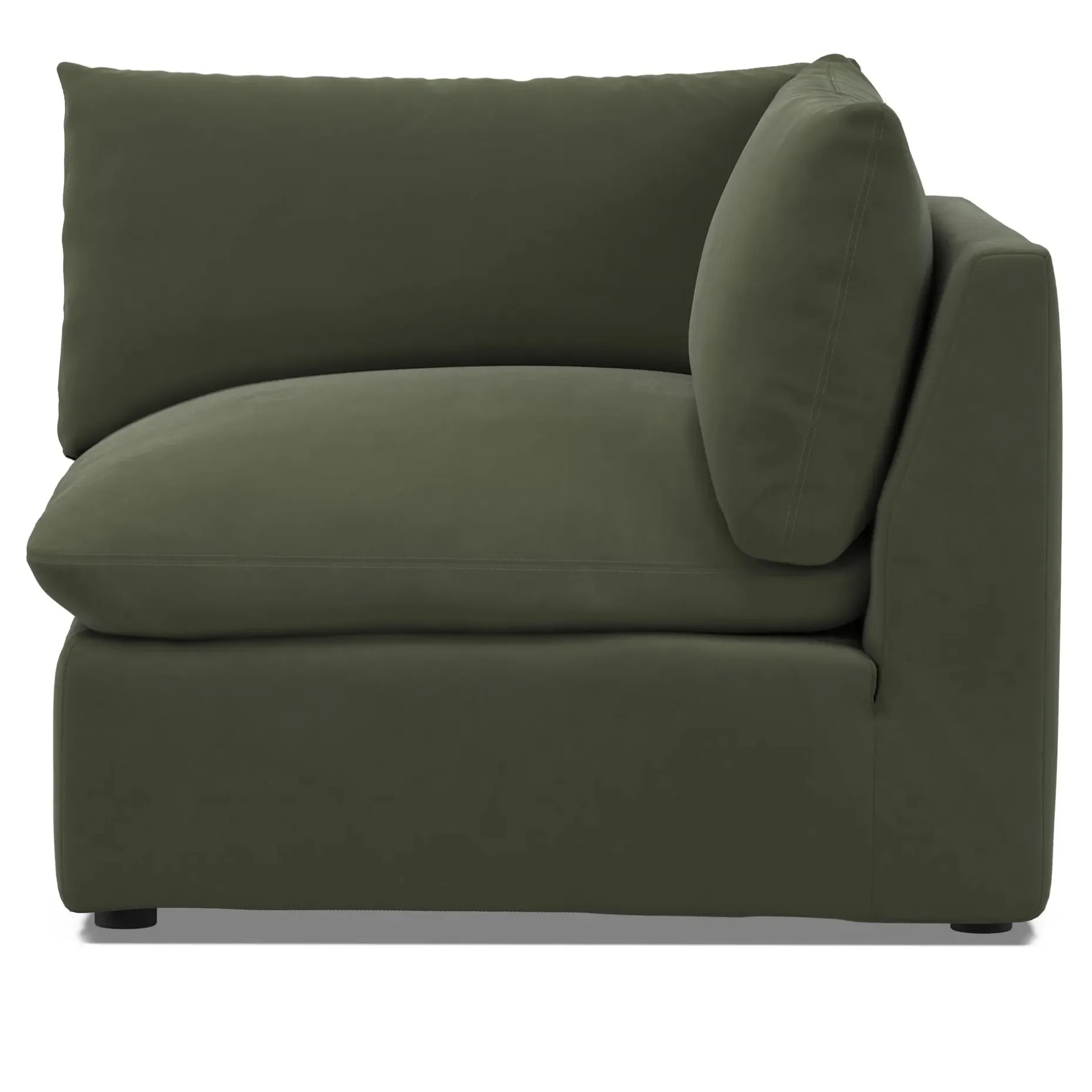 Leigh 41" Velvet Corner Chair Module - Hale Fir Green