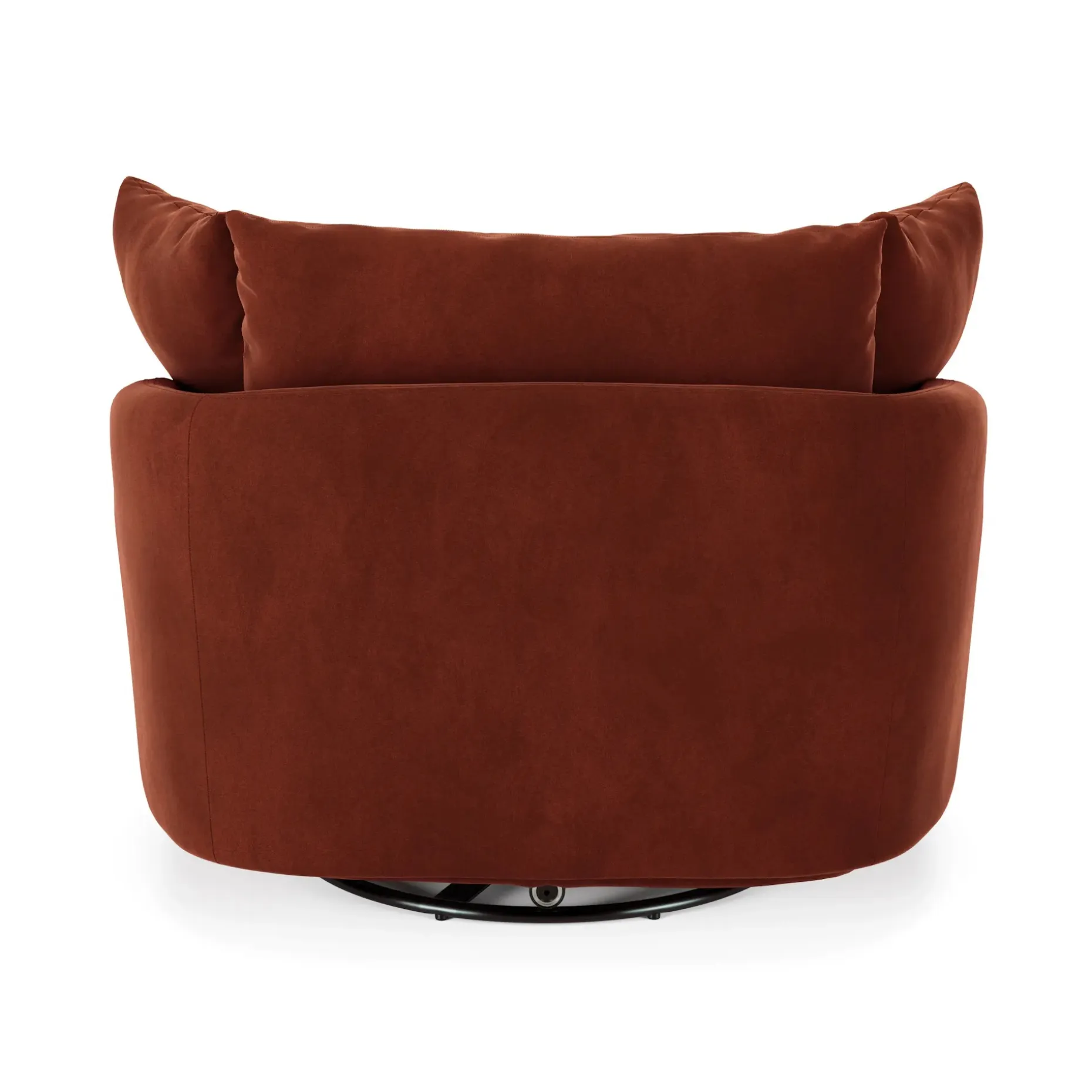 Leigh 47" Velvet Grand Swivel Lounge Chair - Hale Rust