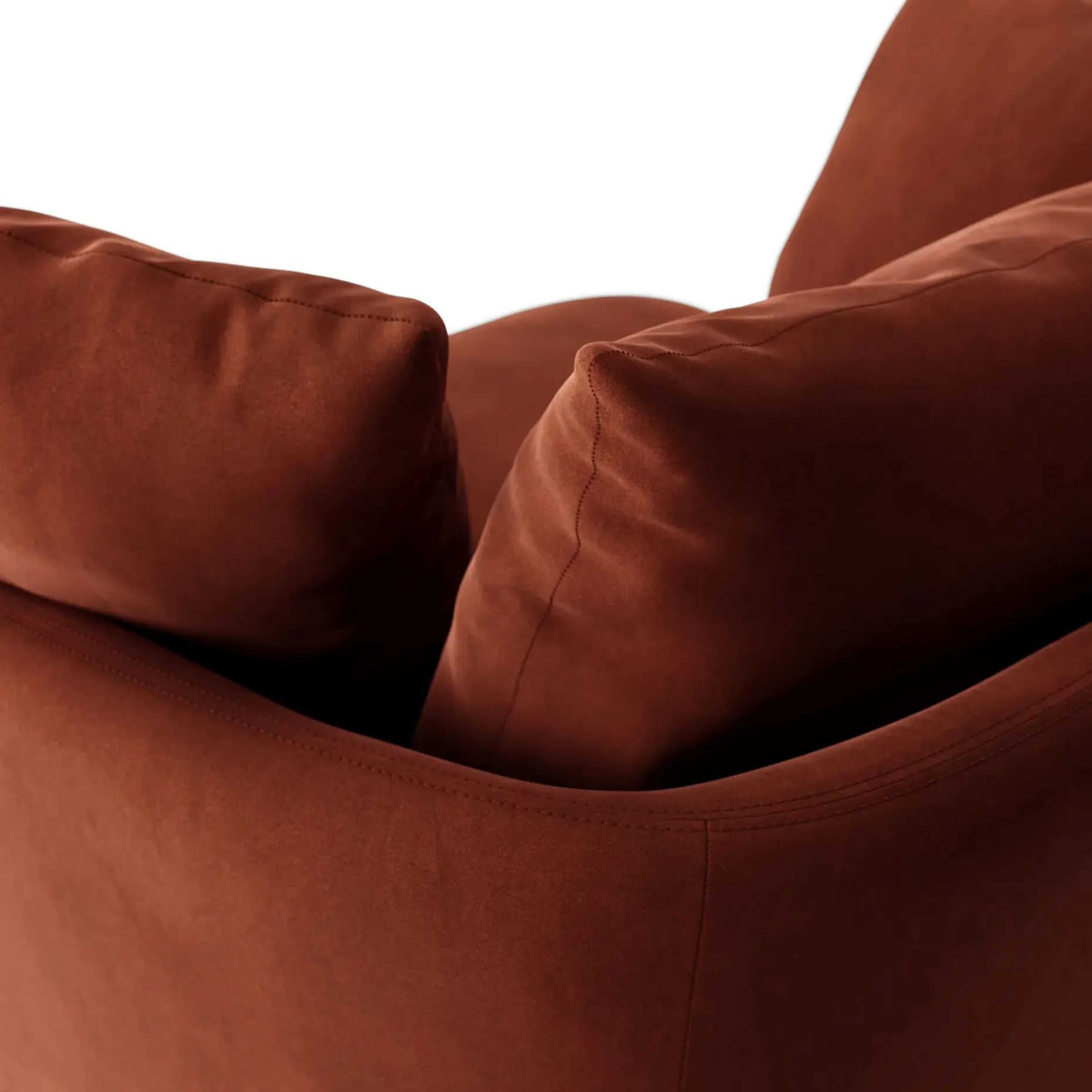 Leigh 47" Velvet Grand Swivel Lounge Chair - Hale Rust