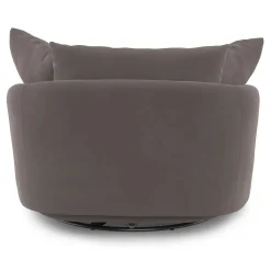 Leigh 47" Velvet Grand Swivel Lounge Chair - Hale Warm Gray