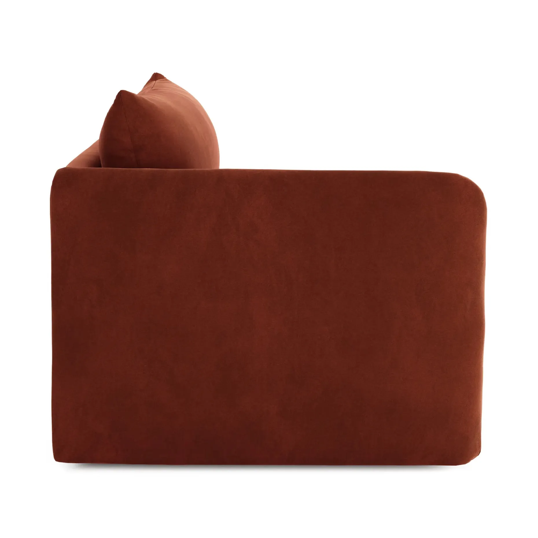 Leigh 46" Velvet Left Arm Module - Hale Rust