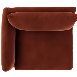 Leigh 46" Velvet Left Arm Module - Hale Rust