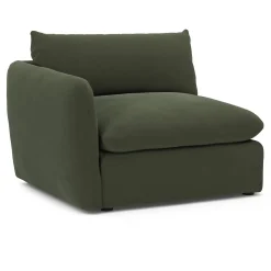 Leigh 46" Velvet Left Arm Module - Hale Fir Green