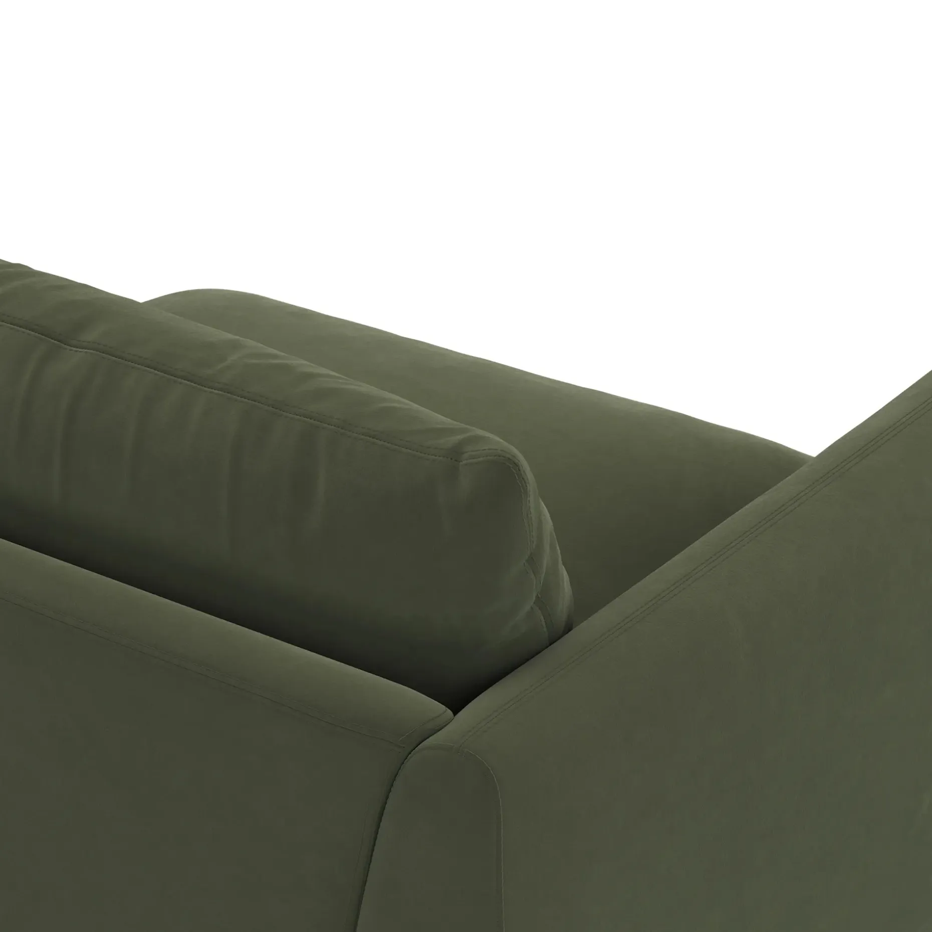 Leigh 46" Velvet Left Arm Module - Hale Fir Green