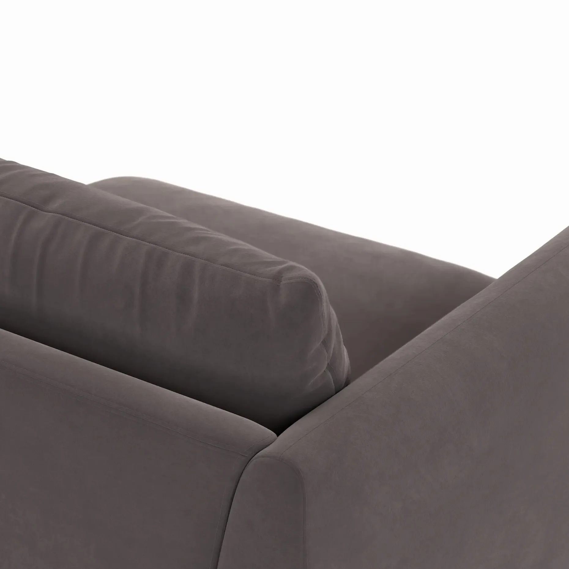 Leigh 46" Velvet Left Arm Module - Hale Warm Gray