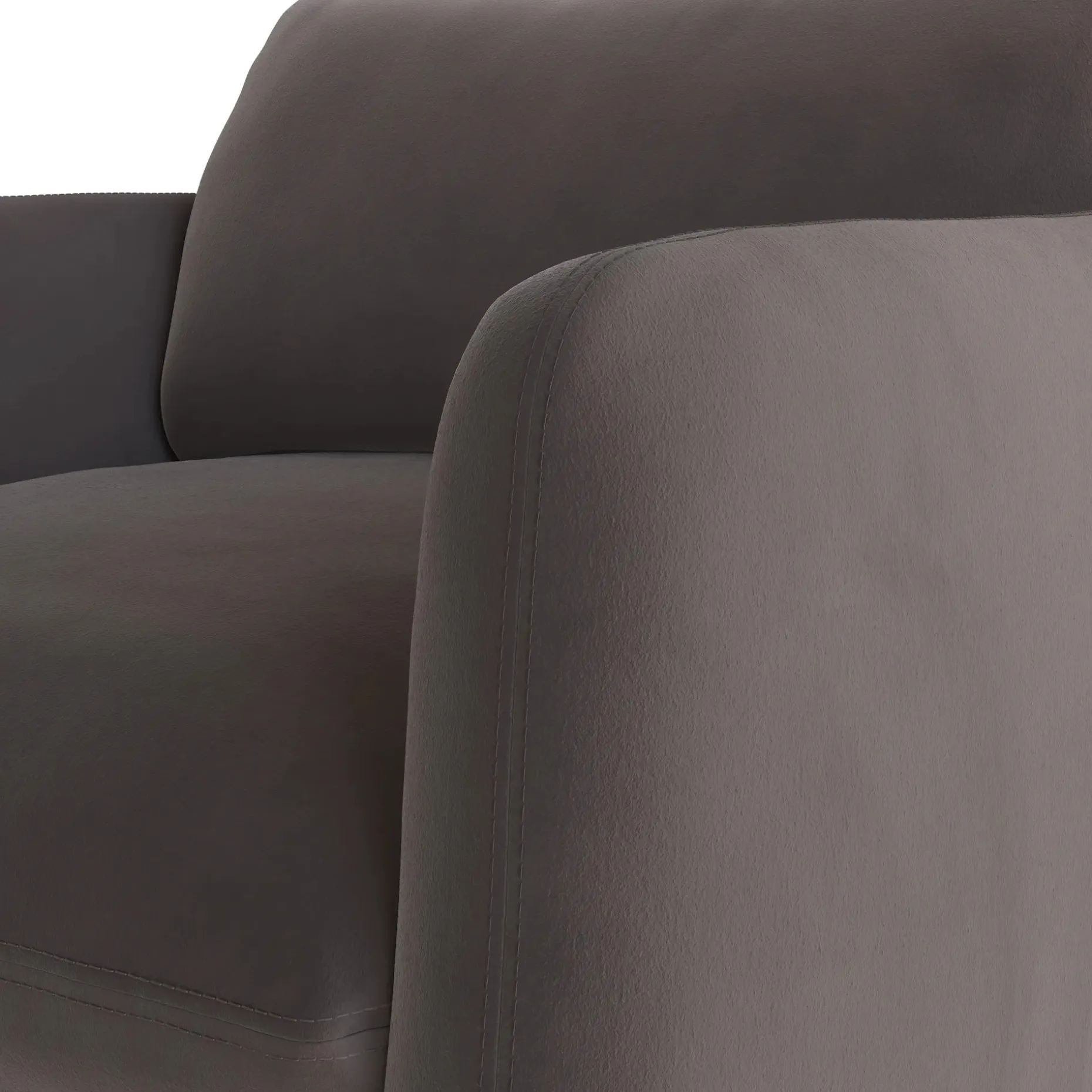 Leigh 42" Velvet Lounge Chair - Hale Warm Gray