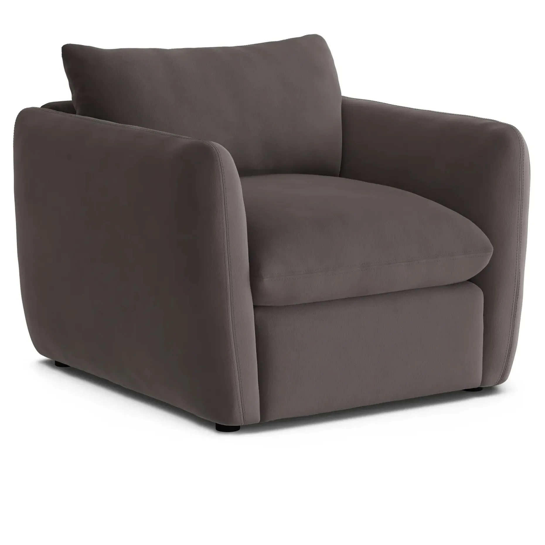 Leigh 42" Velvet Lounge Chair - Hale Warm Gray