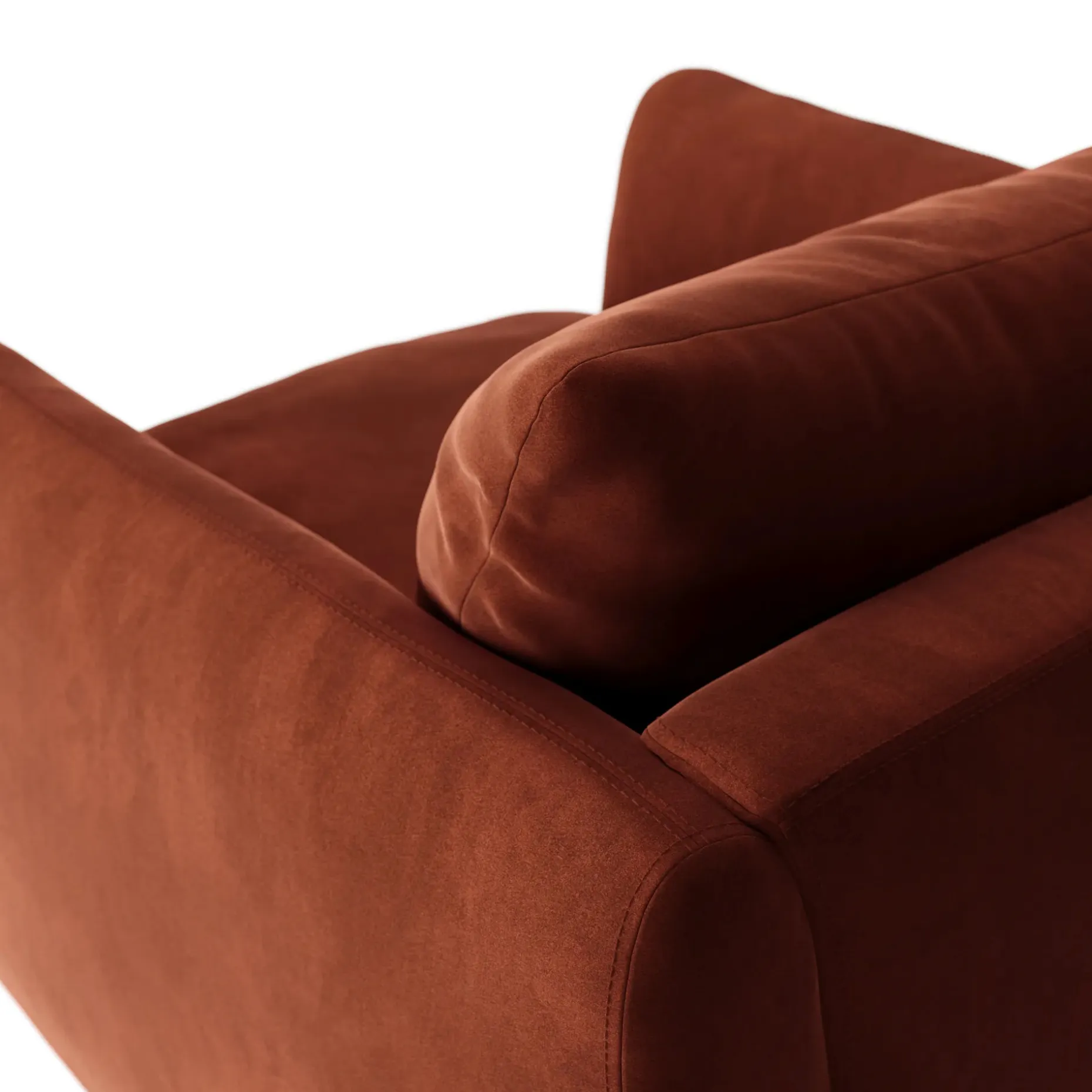 Leigh 42" Velvet Lounge Chair - Hale Rust