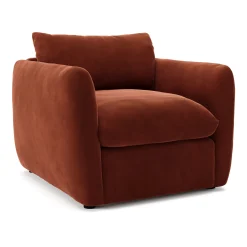 Leigh 42" Velvet Lounge Chair - Hale Rust