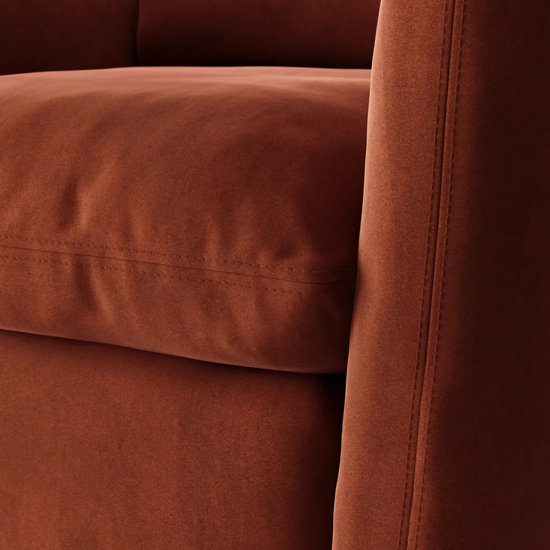 Leigh 42" Velvet Lounge Chair - Hale Rust