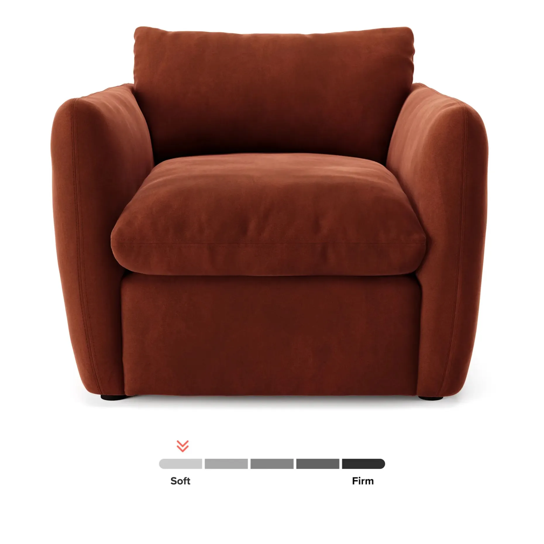 Leigh 42" Velvet Lounge Chair - Hale Rust