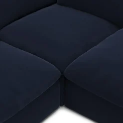 Leigh 126" Velvet Modular Corner Sectional - Hale Ink