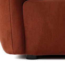 Leigh 126" Velvet Modular Corner Sectional - Hale Rust