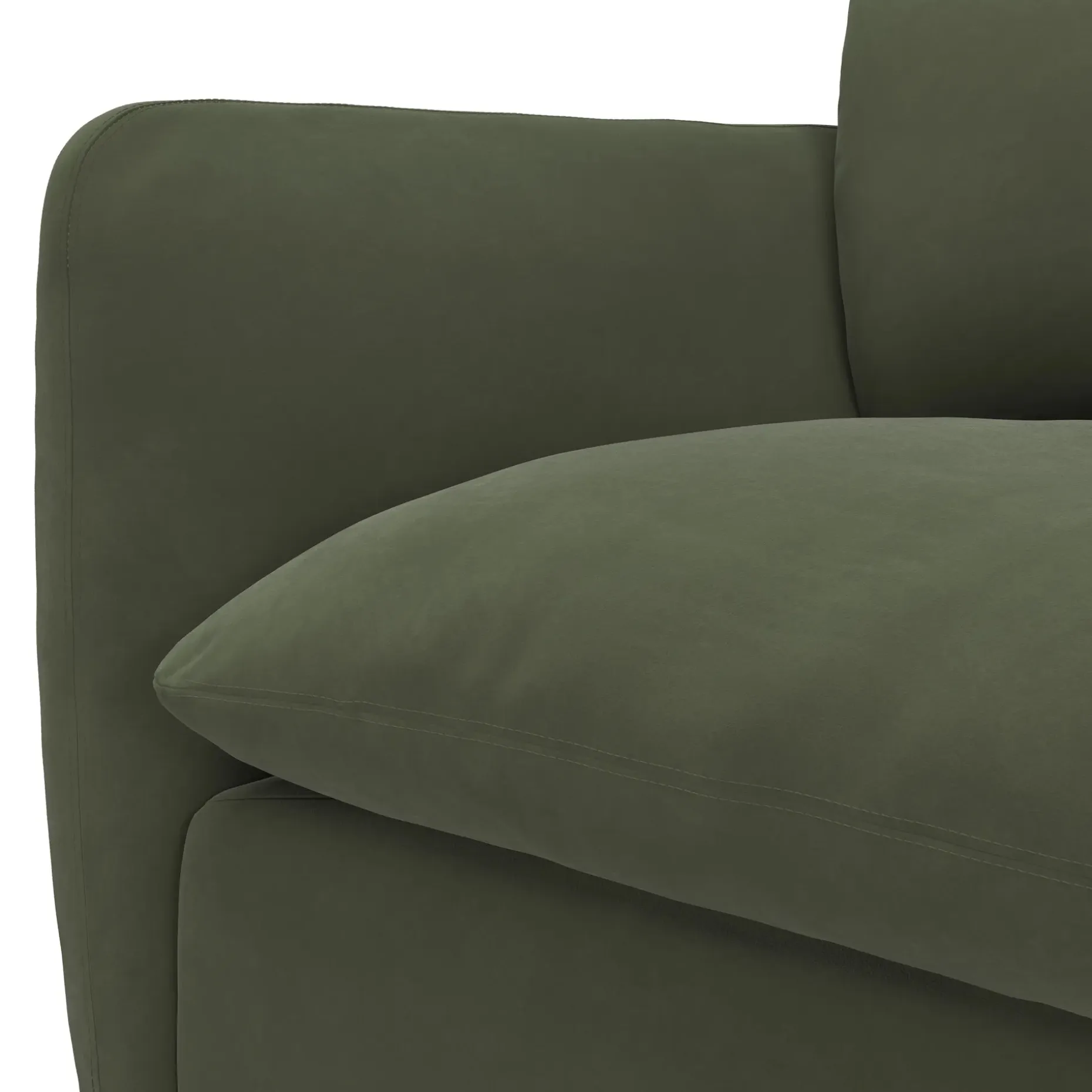 Leigh 126" Velvet Modular Corner Sectional - Hale Fir Green