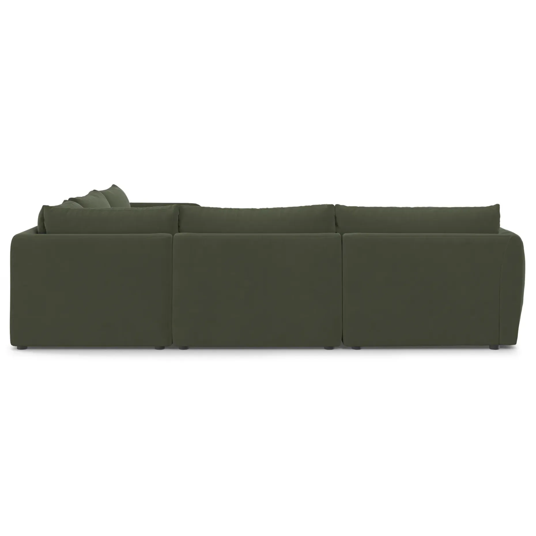 Leigh 126" Velvet Modular Corner Sectional - Hale Fir Green