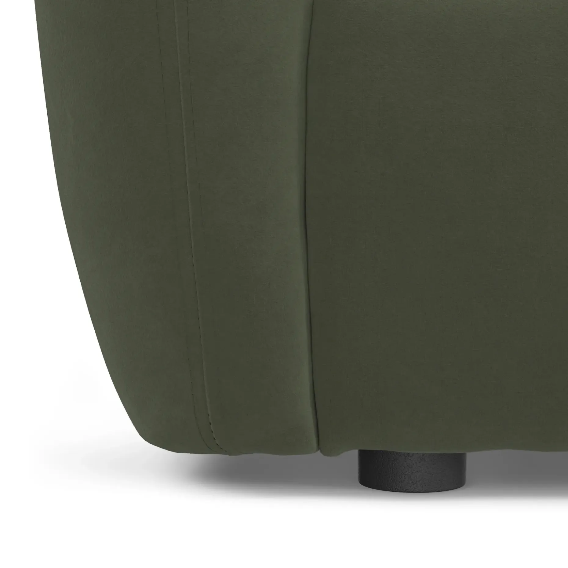 Leigh 126" Velvet Modular Corner Sectional - Hale Fir Green