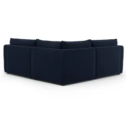 Leigh 87" Velvet Modular Corner Sectional - Hale Ink