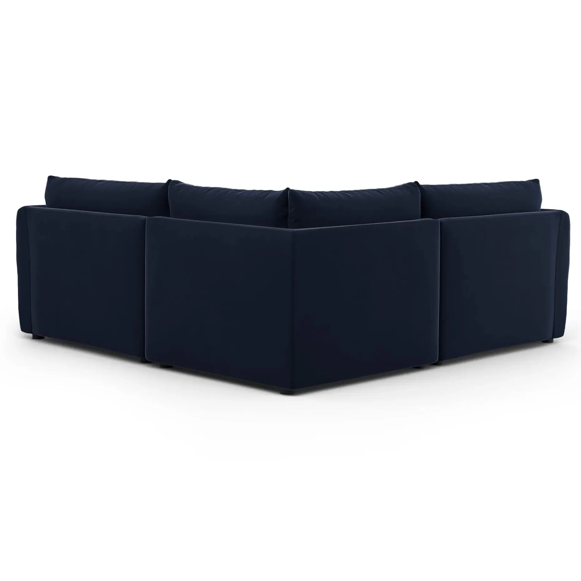 Leigh 87" Velvet Modular Corner Sectional - Hale Ink