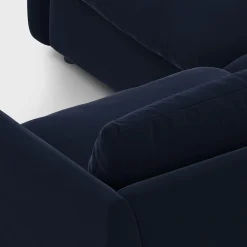 Leigh 87" Velvet Modular Corner Sectional - Hale Ink