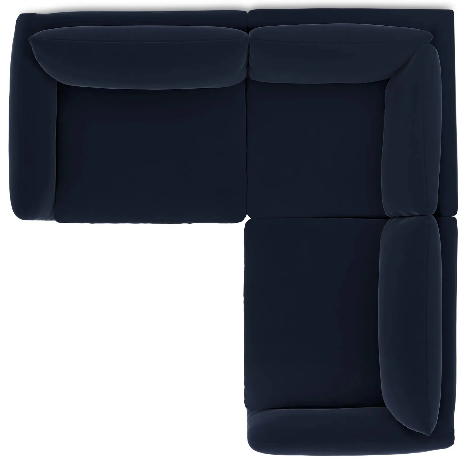 Leigh 87" Velvet Modular Corner Sectional - Hale Ink