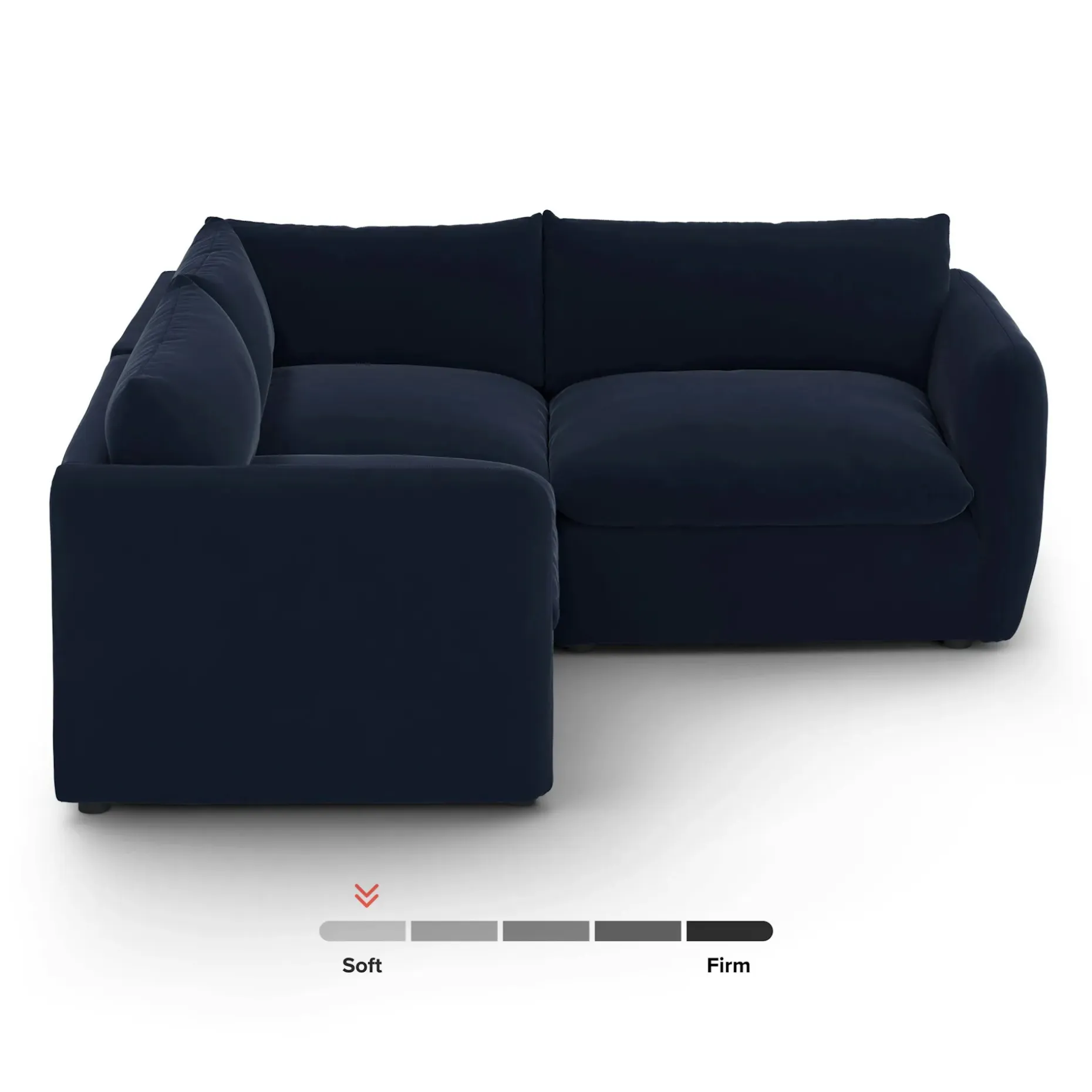 Leigh 87" Velvet Modular Corner Sectional - Hale Ink